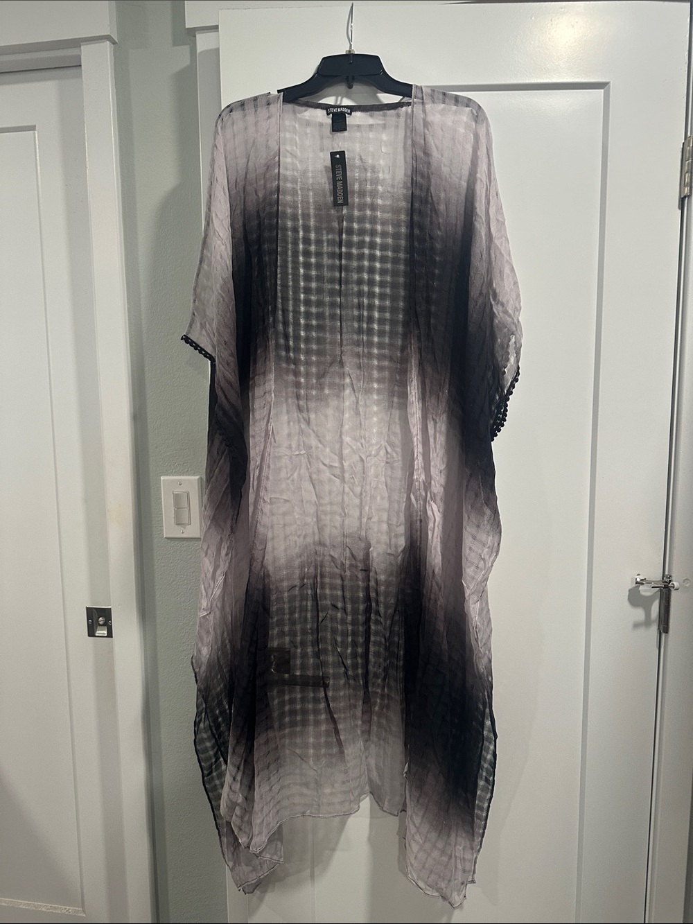 Steve Madden Beach Cover Gray Sheer NWT